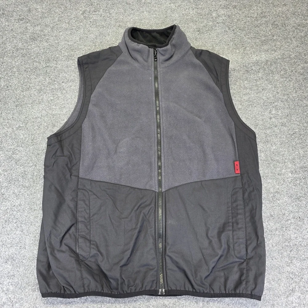 Vintage Oakley Software Fleece Vest Gray Men's Size Extra Large Y2K